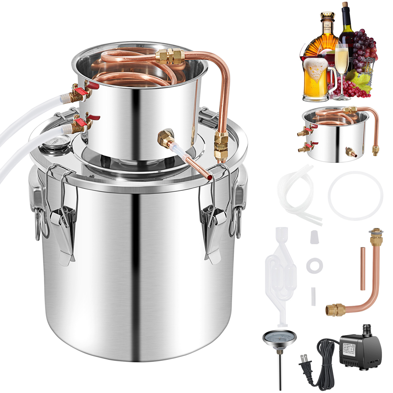 Wine Beer Liquor - SucceBuy 50L Alkol Damıtıcı Paslanmaz Çelik