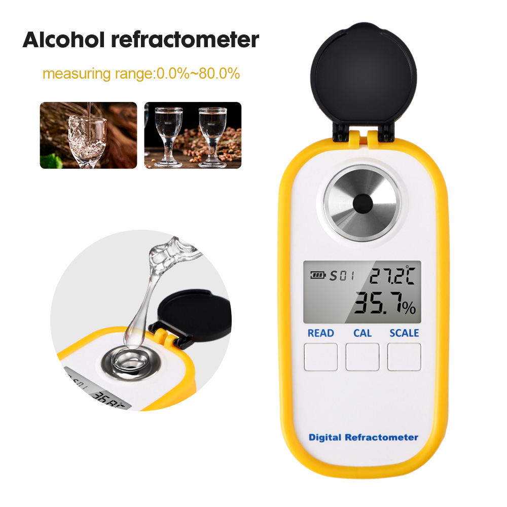 Wine Beer And Spirits - Dijital Alkol Refraktometre 0-80% Yüksek Doğruluk