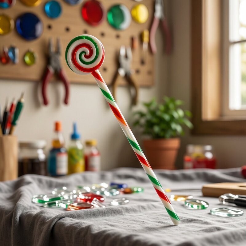 Muddler Cocktail Bar - Yaratıcı Murano cam noel lolipop şeker