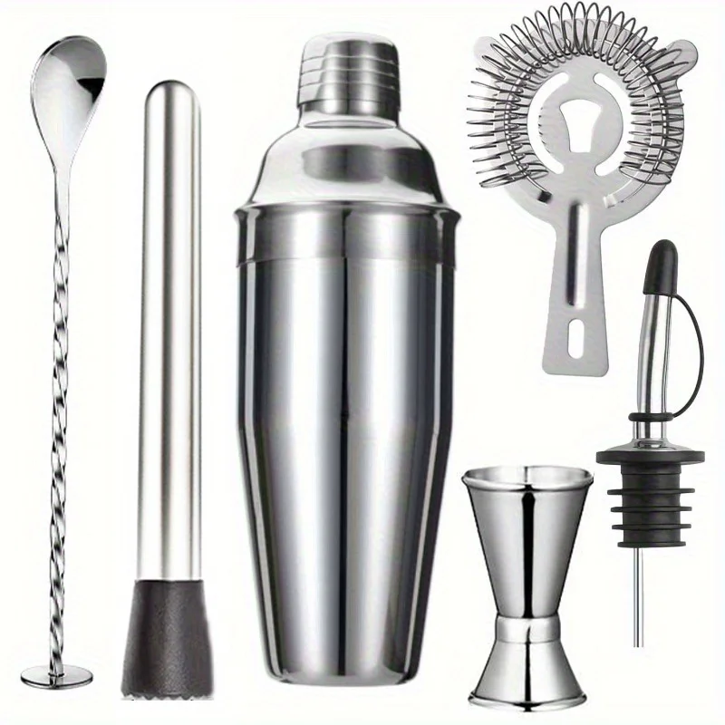 Muddler Cocktail Bar - 750 ml Karıştırma Bardağı, Süzgeç, Ezici,