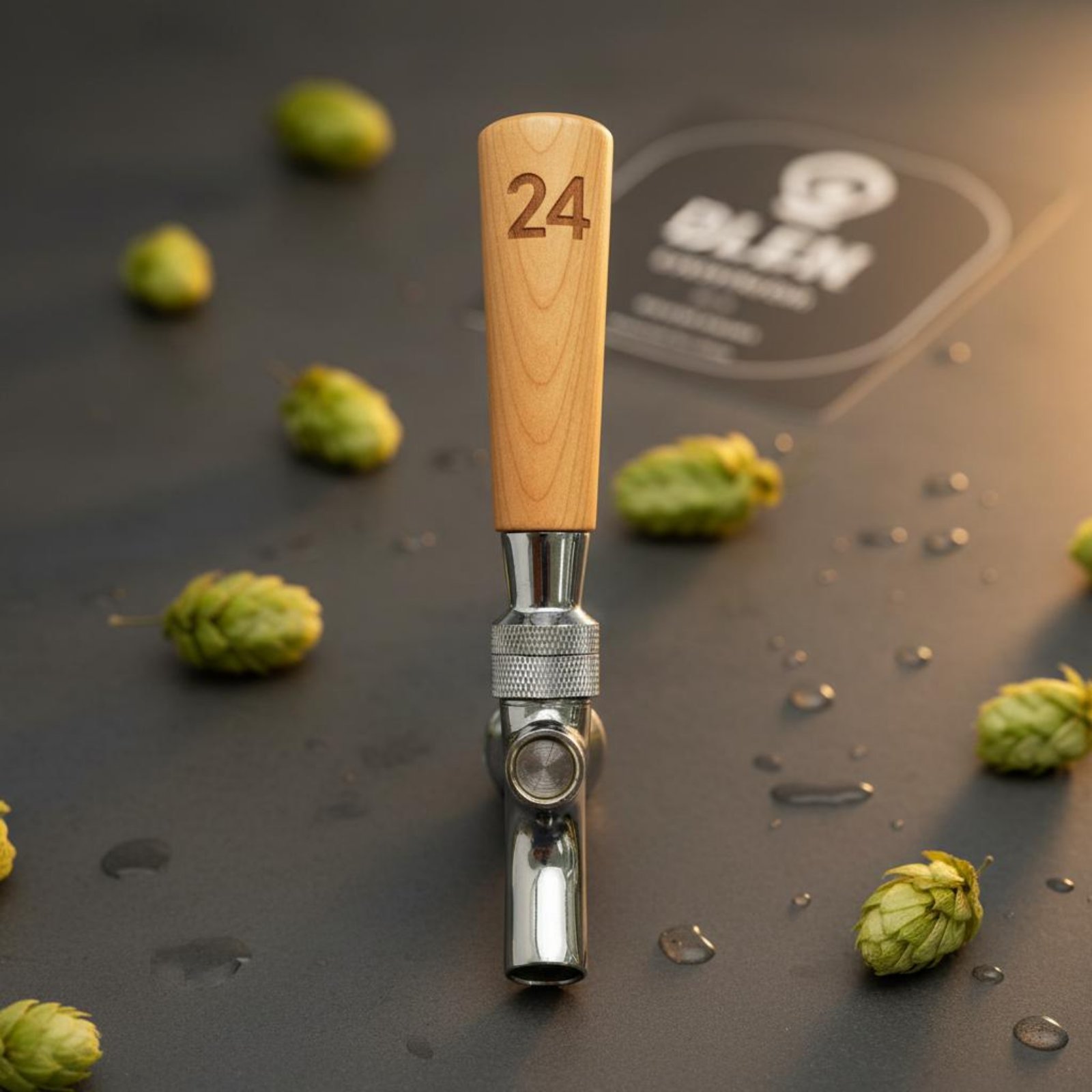 Wine To Beer - Kısa Ahşap Bira Kolu Masif Ahşap