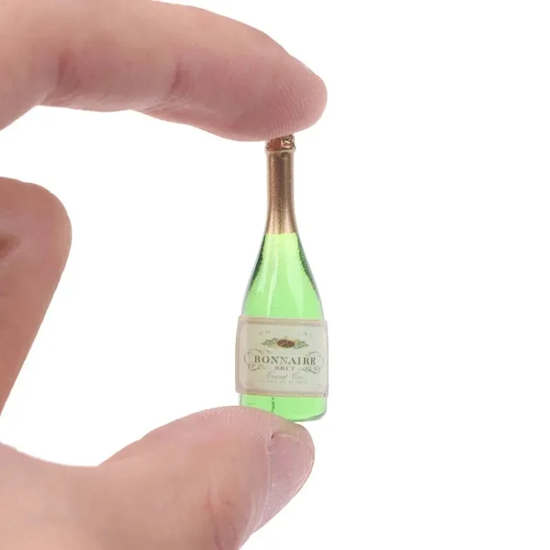 Wine Beer Liquor - 2 adet Dollhouse Mini Şeffaf Cam