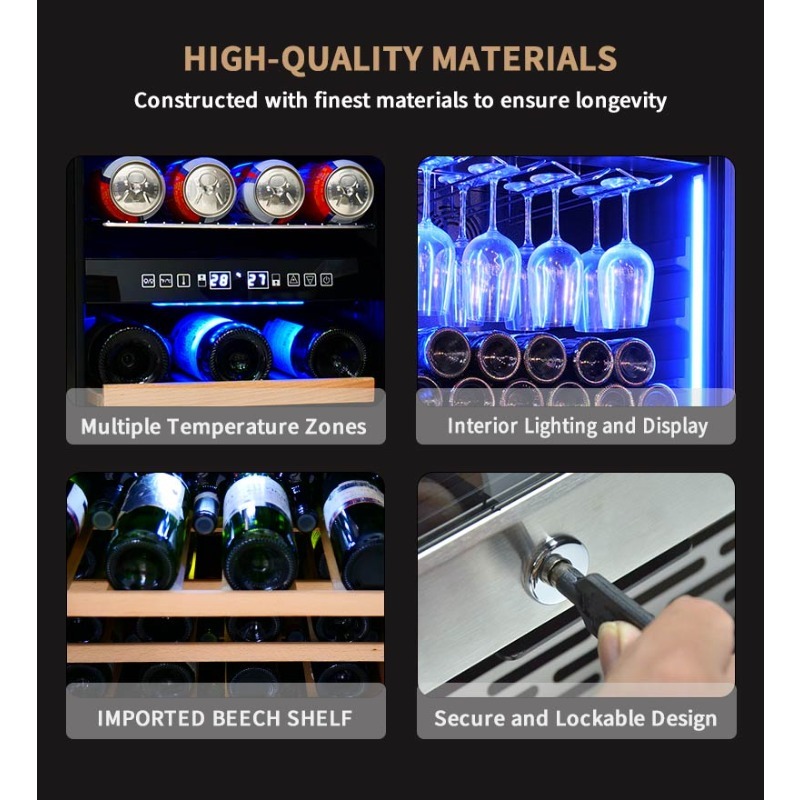 Airo 120V 66 Şişe Kapasiteli Ş - Wine Beer Fridge Dual Zone incelemesi ve fiyatı