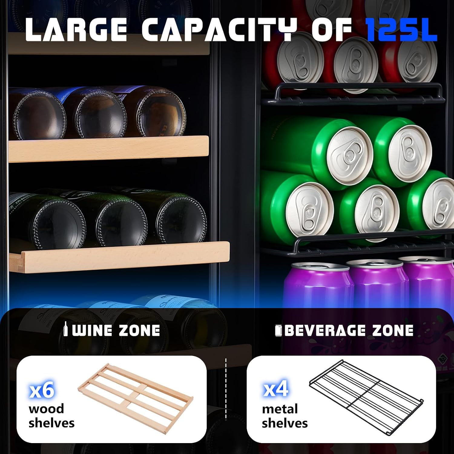 İçecek Buzdolabı, 24 İnç Çift  - Wine Beer Fridge Dual Zone incelemesi ve fiyatı