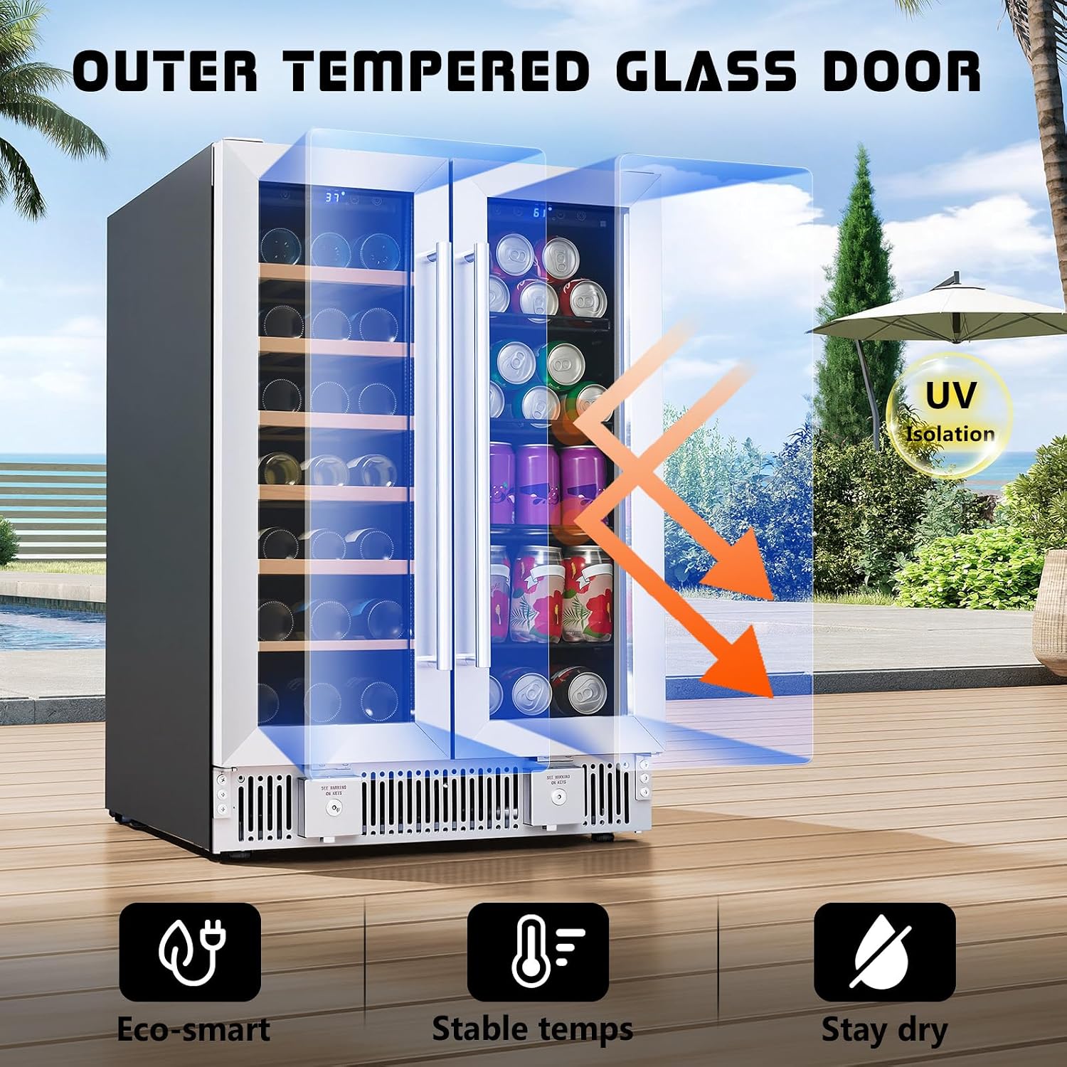 İçecek Buzdolabı, 24 İnç Çift  - Wine Beer Fridge Dual Zone incelemesi ve fiyatı