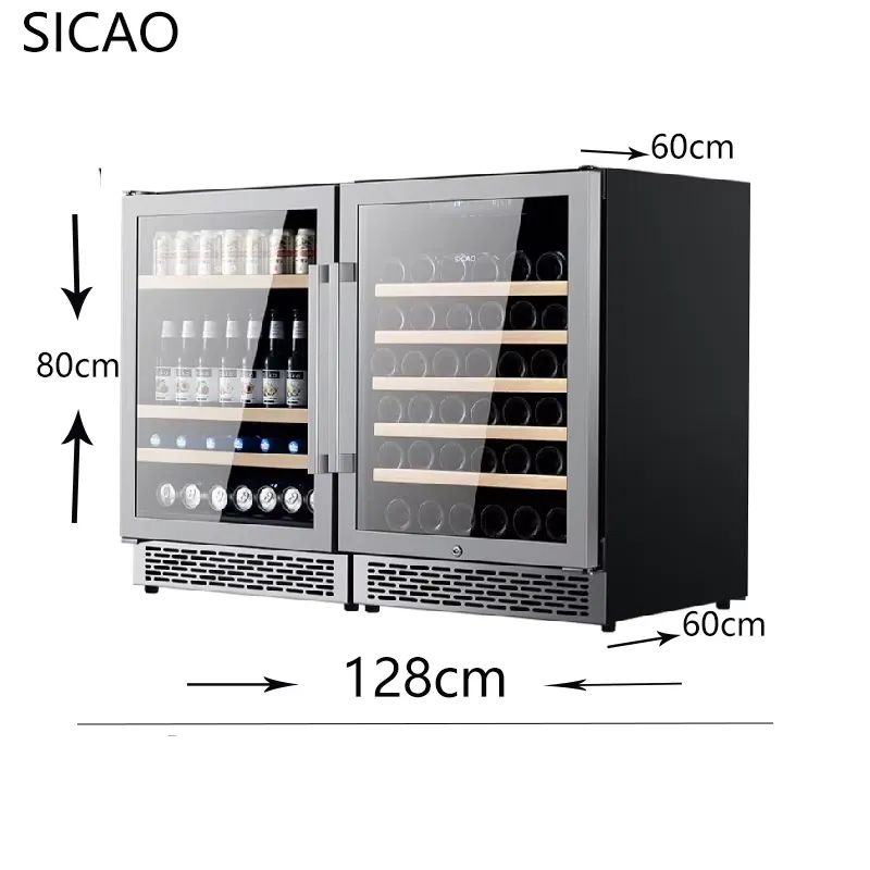 2 Kapılı Şarap Bira Dolabı Cam - Wine Beer Fridge Dual Zone incelemesi ve fiyatı