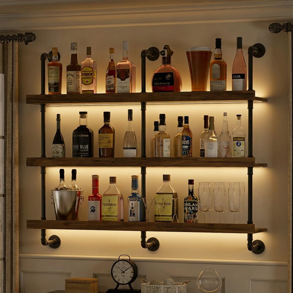 Duvara Monte LED Işıklı Üç Kat - Wine Beer Liquor incelemesi ve fiyatı